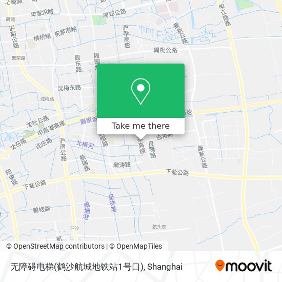 无障碍电梯(鹤沙航城地铁站1号口) map