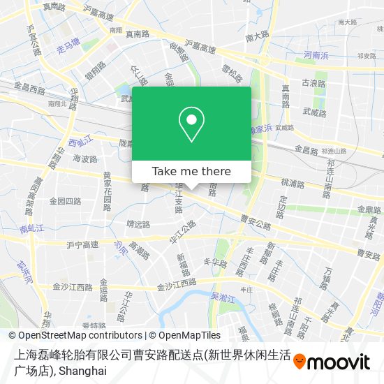 上海磊峰轮胎有限公司曹安路配送点(新世界休闲生活广场店) map