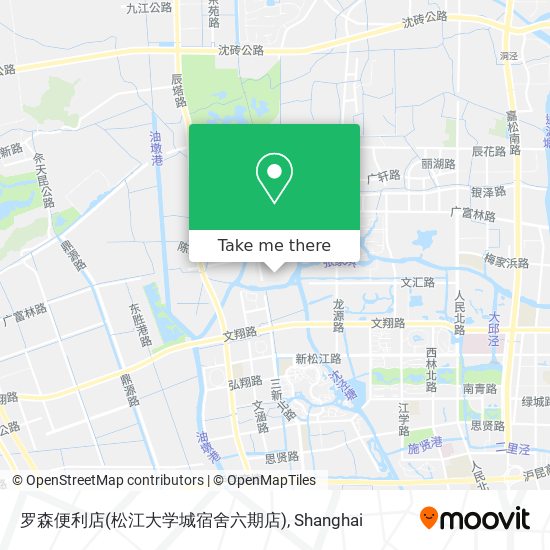罗森便利店(松江大学城宿舍六期店) map