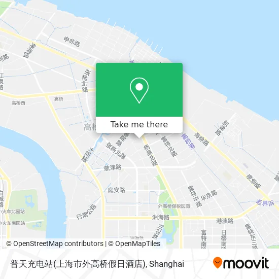 普天充电站(上海市外高桥假日酒店) map