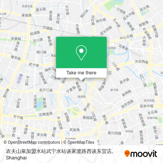 农夫山泉加盟水站武宁水站谈家渡路西谈东贸店 map