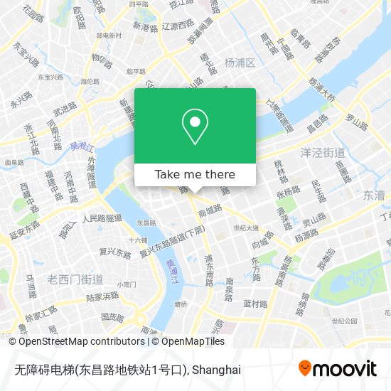 无障碍电梯(东昌路地铁站1号口) map