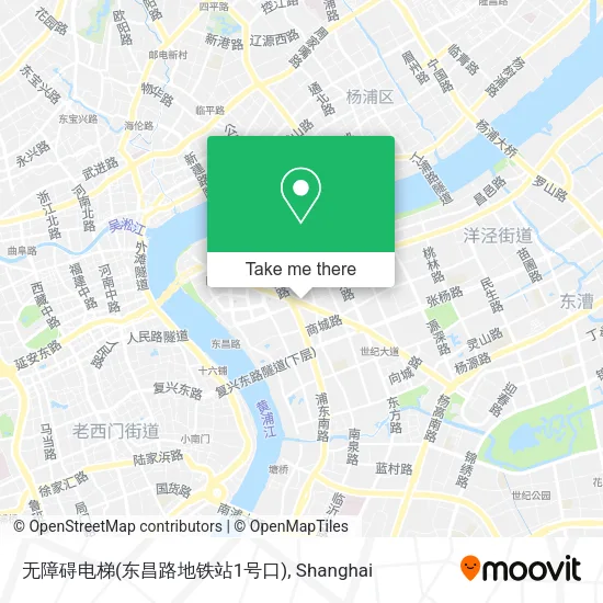 无障碍电梯(东昌路地铁站1号口) map