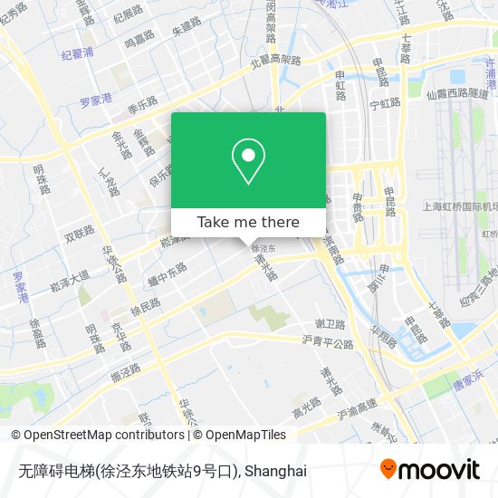 无障碍电梯(徐泾东地铁站9号口) map