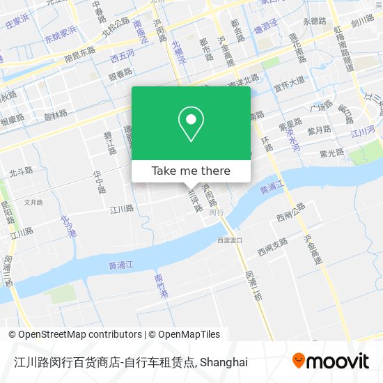 江川路闵行百货商店-自行车租赁点 map