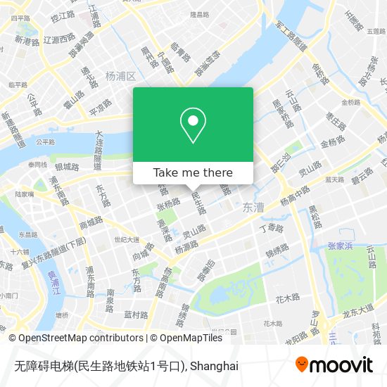 无障碍电梯(民生路地铁站1号口) map