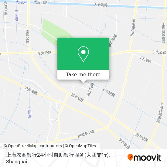 上海农商银行24小时自助银行服务(大团支行) map