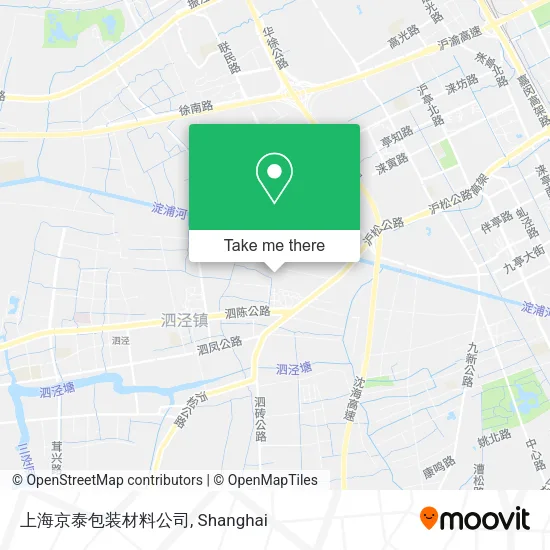 上海京泰包装材料公司 map