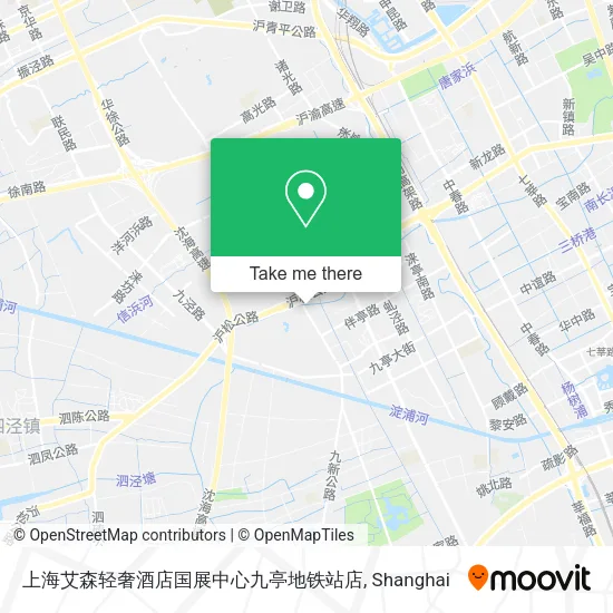 上海艾森轻奢酒店国展中心九亭地铁站店 map