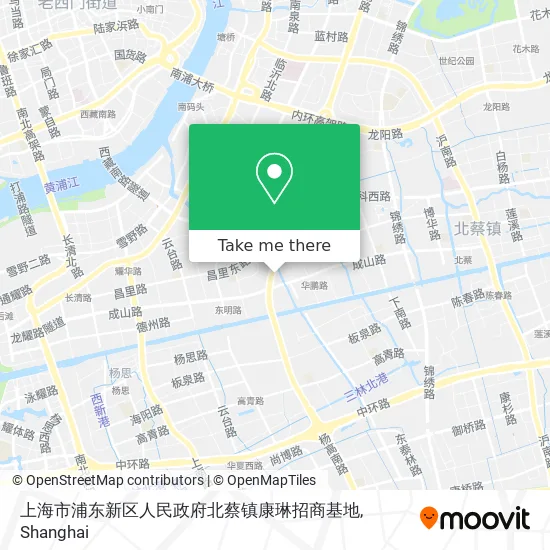 上海市浦东新区人民政府北蔡镇康琳招商基地 map