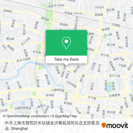 中共上海市普陀区长征镇金沙雅苑居民区总支部委员会 map