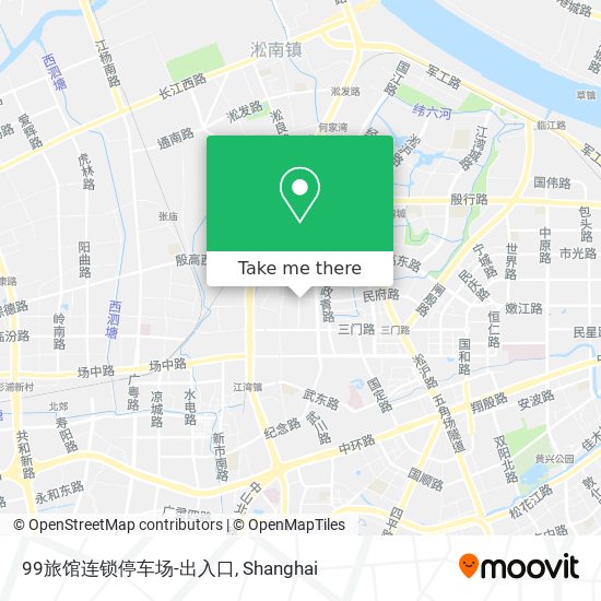 99旅馆连锁停车场-出入口 map