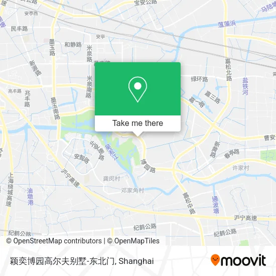 颖奕博园高尔夫别墅-东北门 map