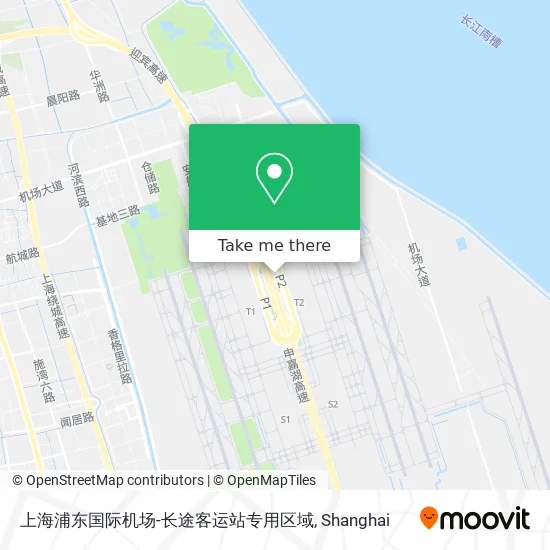 上海浦东国际机场-长途客运站专用区域 map