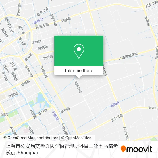 上海市公安局交警总队车辆管理所科目三第七马陆考试点 map