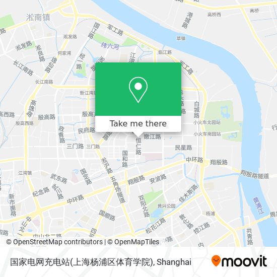 国家电网充电站(上海杨浦区体育学院) map