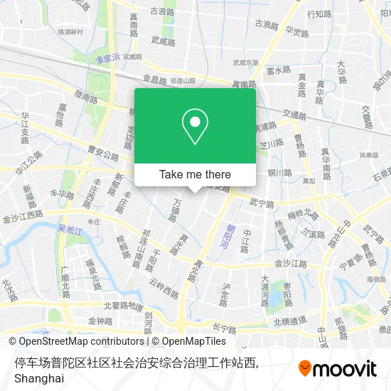停车场普陀区社区社会治安综合治理工作站西 map