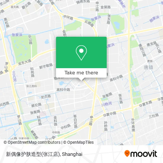 新偶像护肤造型(张江店) map