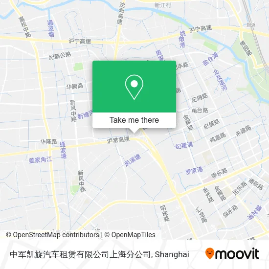 中军凯旋汽车租赁有限公司上海分公司 map