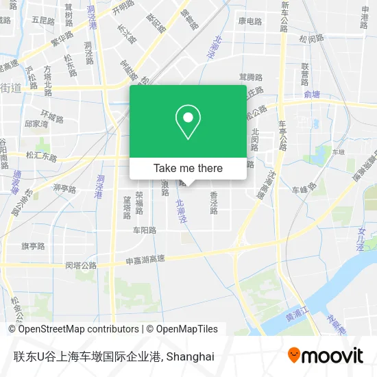 联东U谷上海车墩国际企业港 map
