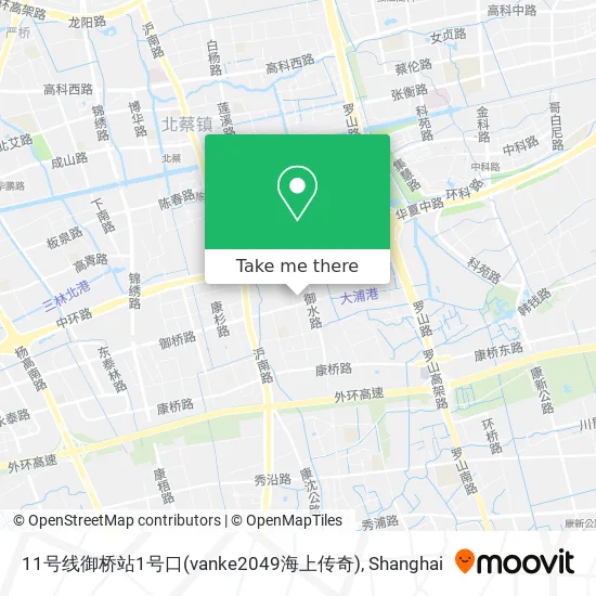 11号线御桥站1号口(vanke2049海上传奇) map