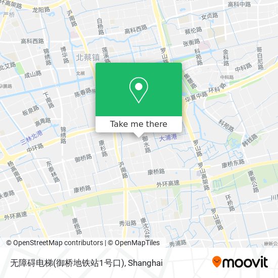 无障碍电梯(御桥地铁站1号口) map