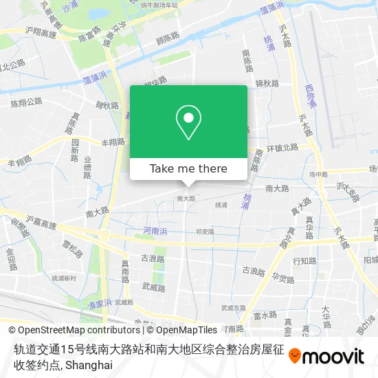 轨道交通15号线南大路站和南大地区综合整治房屋征收签约点 map