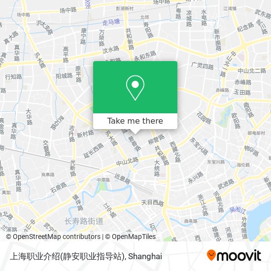 上海职业介绍(静安职业指导站) map