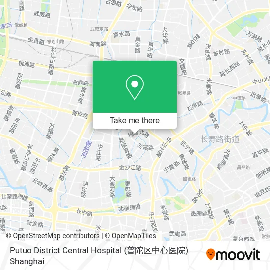 Putuo District Central Hospital (普陀区中心医院) map