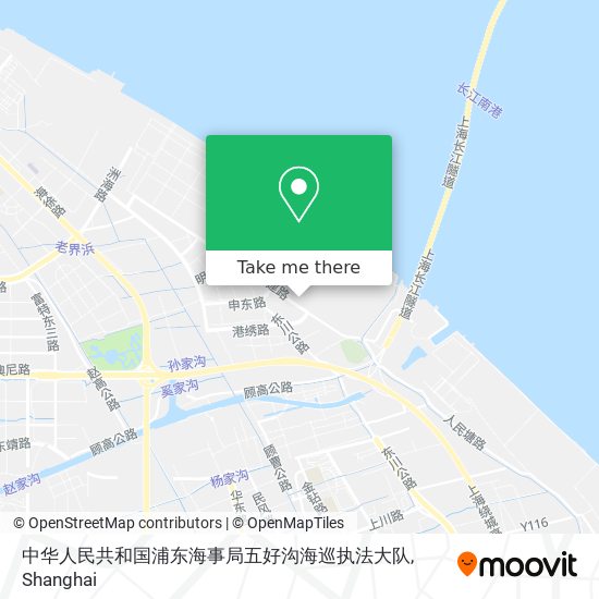 中华人民共和国浦东海事局五好沟海巡执法大队 map