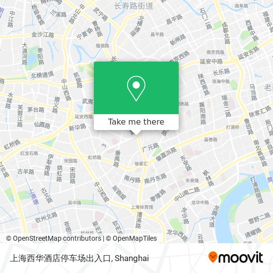 上海西华酒店停车场出入口 map