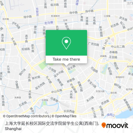 上海大学延长校区国际交流学院留学生公寓(西南门) map