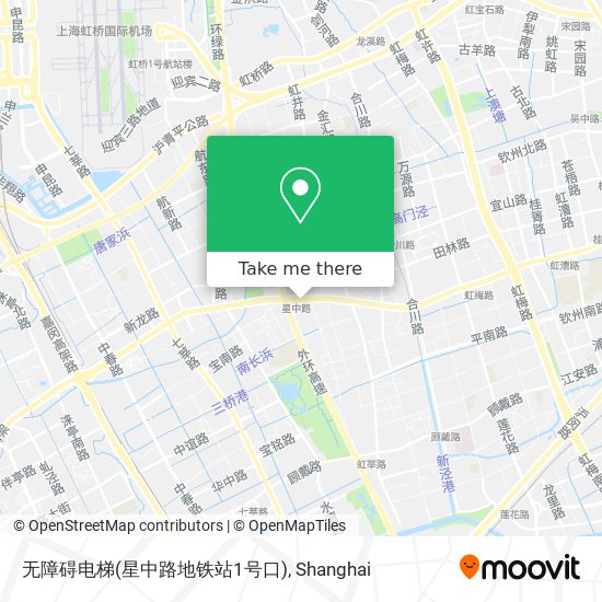 无障碍电梯(星中路地铁站1号口) map