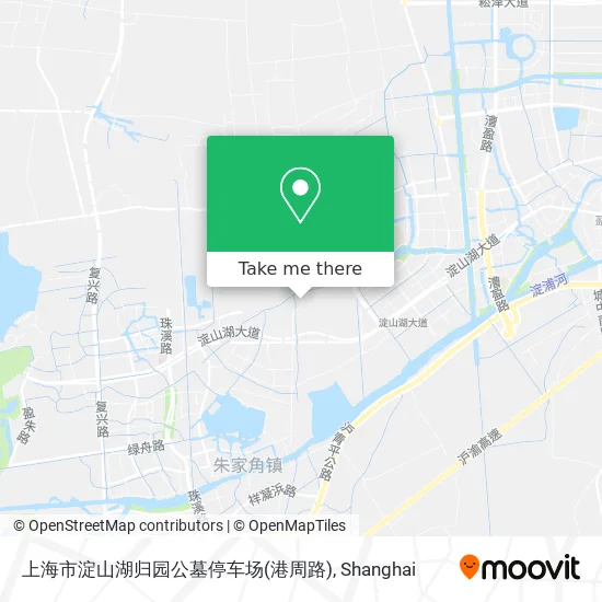 上海市淀山湖归园公墓停车场(港周路) map