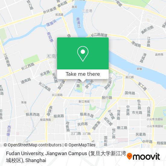 Fudan University, Jiangwan Campus (复旦大学新江湾城校区) map