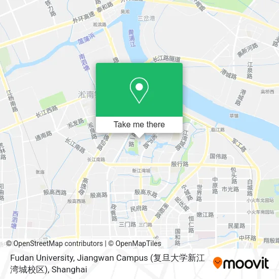 Fudan University, Jiangwan Campus (复旦大学新江湾城校区) map
