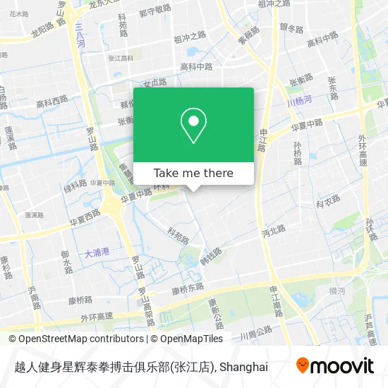 越人健身星辉泰拳搏击俱乐部(张江店) map