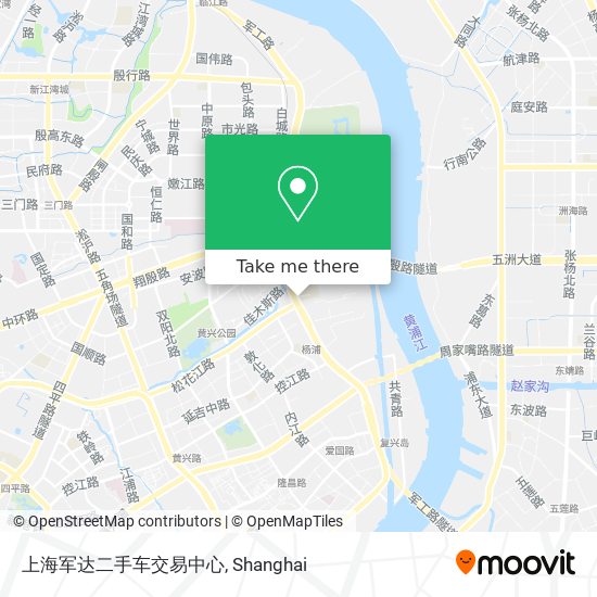 上海军达二手车交易中心 map