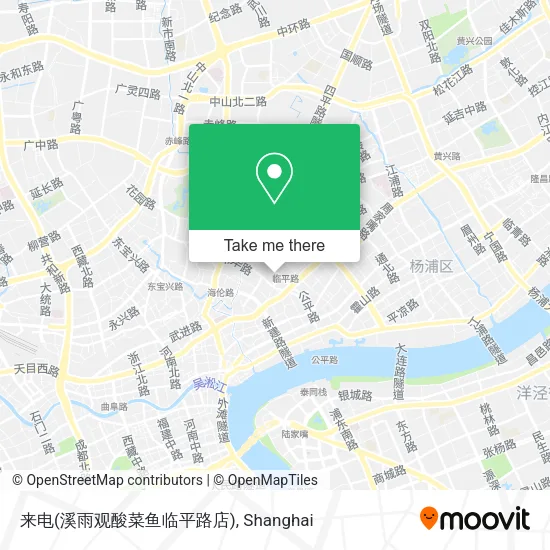 来电(溪雨观酸菜鱼临平路店) map