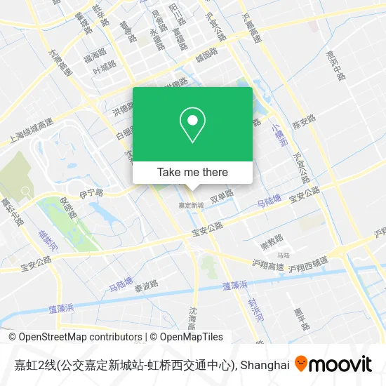嘉虹2线(公交嘉定新城站-虹桥西交通中心) map