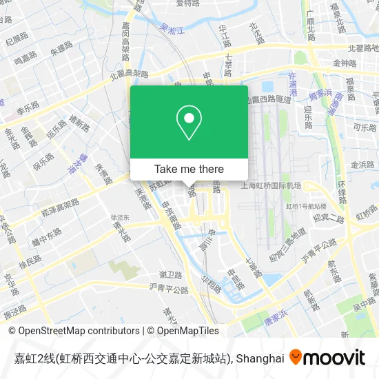 嘉虹2线(虹桥西交通中心-公交嘉定新城站) map