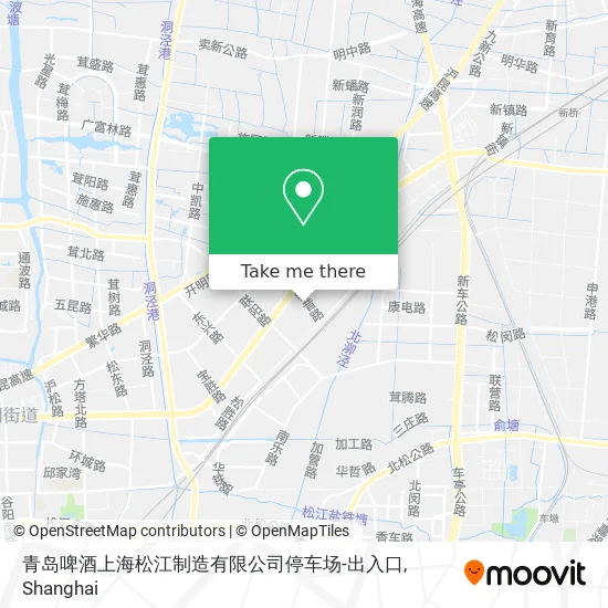 青岛啤酒上海松江制造有限公司停车场-出入口 map