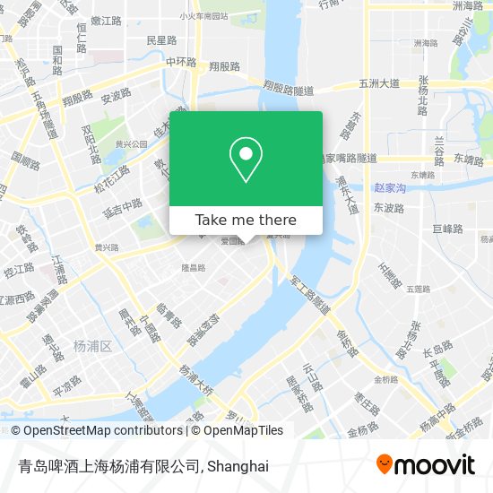 青岛啤酒上海杨浦有限公司 map