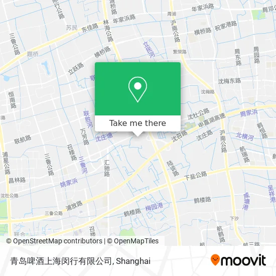 青岛啤酒上海闵行有限公司 map