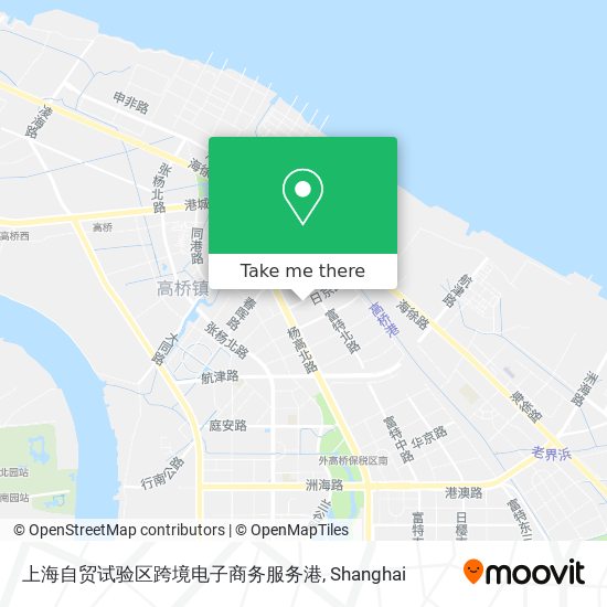 上海自贸试验区跨境电子商务服务港 map