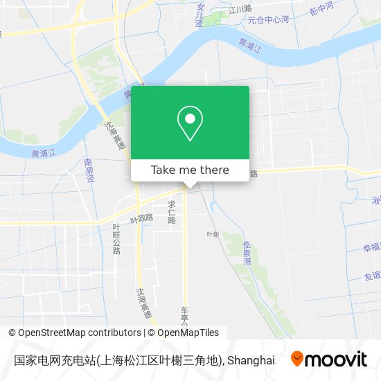 国家电网充电站(上海松江区叶榭三角地) map