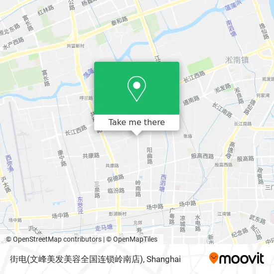 街电(文峰美发美容全国连锁岭南店) map