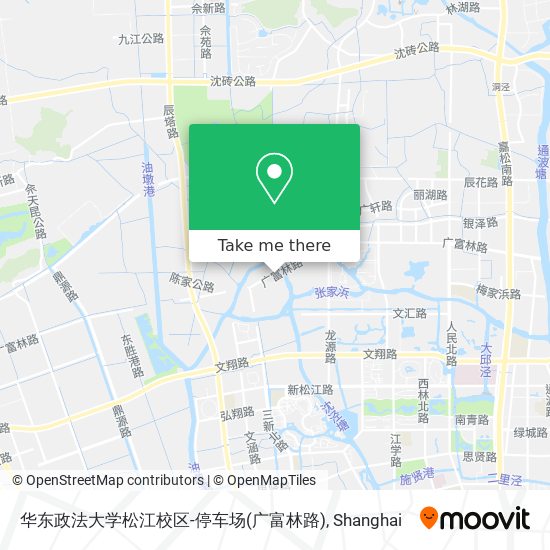 华东政法大学松江校区-停车场(广富林路) map