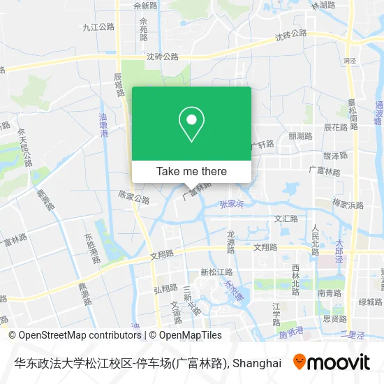华东政法大学松江校区-停车场(广富林路) map
