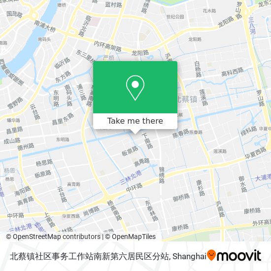 北蔡镇社区事务工作站南新第六居民区分站 map